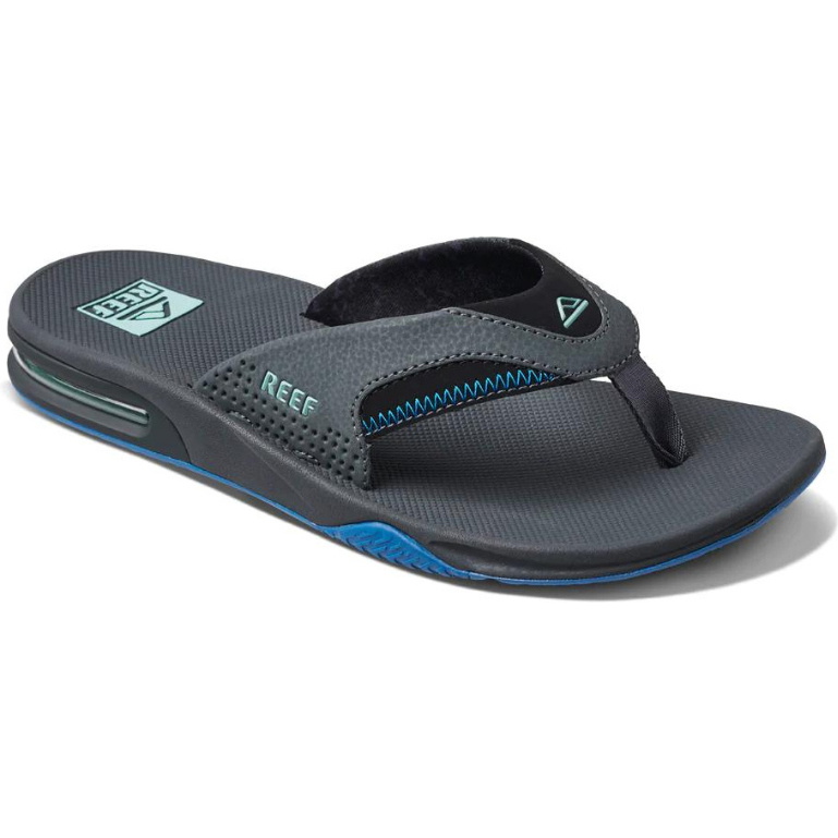 2026 Reef Mens Fanning Sandals CJ2911  - Gunmetal / Ocean
